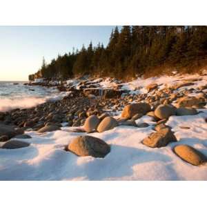  Winter Sunrise in Monument Cove, Acadia National Park, Maine 