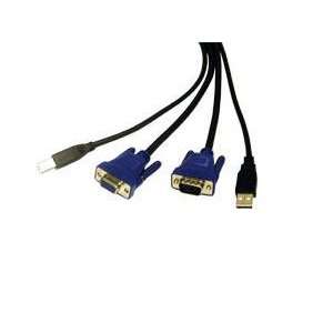  CABLES TO GO  10ft 2 in 1 VGA M/M USB A/B KVM Cable 