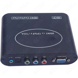 2X HDMI to YPbPr VGA Component Audio Video 1080P Adapter Converter for 