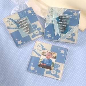  Baby Boy Glass Photo Coasters: Health & Personal Care