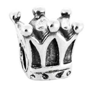  Avedon Polished Sterling Silver Crown Slide Charm: Jewelry