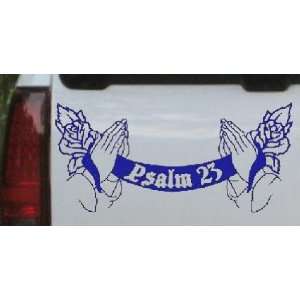  8.5in X 4in Blue    Psalm 23 Scroll with praying hands and 