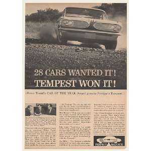  1961 Pontiac Tempest Motor Trend Car of the Year Print Ad 