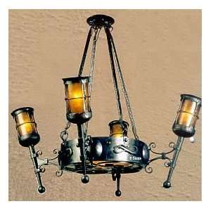  Los Feliz 4 Torch Chandelier   Oversized