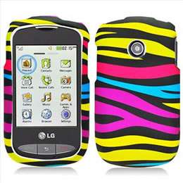 Rainbow Zebra Hard Case Cover for Tracfone LG 800G Net10  