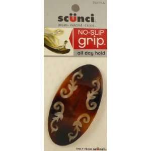   Scunci No Slip Grip All Day Hold Oval Barrette, Tortoise Shell: Beauty