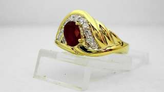 18K GOLD RUBY & EXTRA CLEAN DIAMONDS LADIES RING!  
