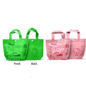  Hello Kitty Mini Tote Bag Set (Green & Pink) Everything 