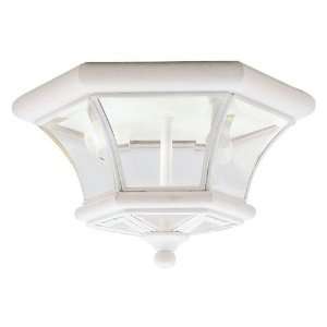   Livex Monterey Outdoor Ceiling Light   7H in. White: Home Improvement
