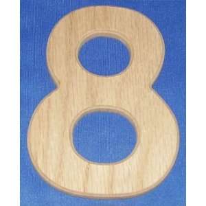  Wood Letters & Numbers 4 Inch Number 8