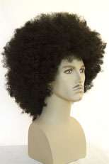 Ash Black Brunette Long Curly Fun Color Mens Wig Wigs  
