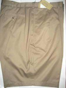Mens Roundtree &Yorke W 52 L9 Pleated Gold Label Shorts  