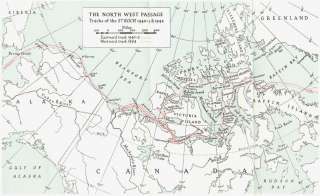 NORTHWEST PASSAGE tracks St Roch 1940 2 1944, 1945 map  