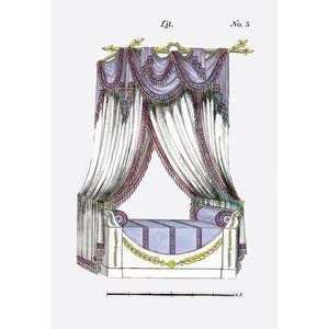  Vintage Art French Empire Bed No. 5   04484 5: Home 