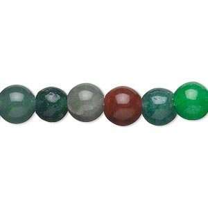  #869 Multi agate (dyed/heated) beads, multicolored, 8 9mm 