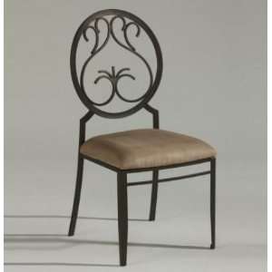  0745 SC Wrought Iron Side Chairs: Dark Champagne (Set Of 