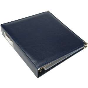  We R Faux Leather 3 Ring Binder 8.5X11 Navy