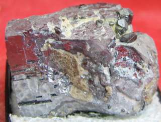   on Galena from Picher Mine, Oklahoma. Measures 3.2 cm long.  