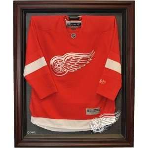 Detroit Red Wings Cabinet Style Jersey Display, Mahogany:  