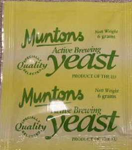 Packets Muntons Active Dry Yeast For Extract Brews or Brewing with 