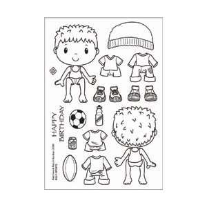  New   Patchwork Pals Clear Acrylic Stamps   Billy Sports 