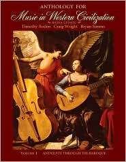 Anthology for Music in Western Civilization, Volume I, (0495572748 