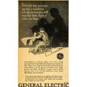  1928 Ad General Electric Sewing Machines Mazda Lamps 