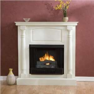 Electic Southern Enterprises Sutter Antique White Fireplace  