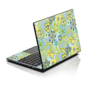   ChromeBook Skin (High Gloss Finish)   Hippie Flowers Blue Electronics