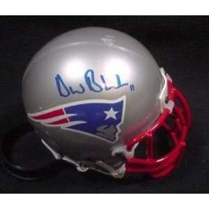  Drew Bledsoe Autographed Mini Helmet New England Patriots 