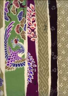 RARE ORIGINAL SILK SAMPLES ALBUM  Japanese Kimono 1900  