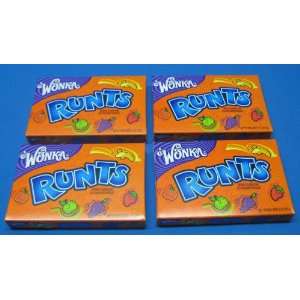Wonka Fruit Runts Candy Theater Box Size 4 Boxes:  Grocery 