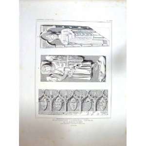   1817 WINCHESTER CATHEDRAL CHURCH TOMB EFFIGIES BLORE: Home & Kitchen