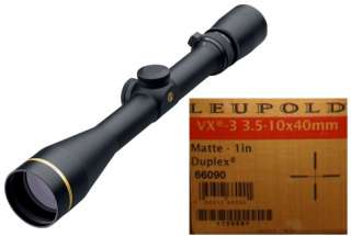 Leupold VX 3 Rifle Scope 3.5 10x40 (Matte, Duplex Reticle)   66090 