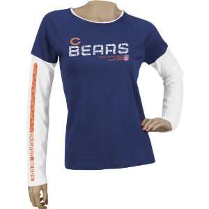 Reebok Chicago Bears Womens Plus Size Sideline Tacon Too Long Sleeve 