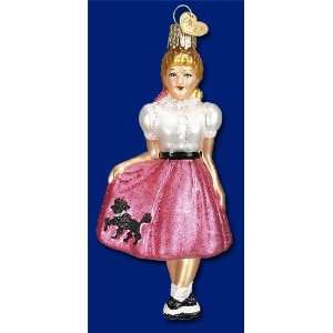   sale ornament Teeny Bopper with poodle skirt glass 5 Home & Kitchen