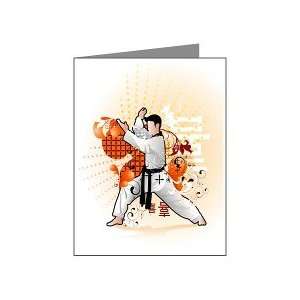 Martial Arts Orange Glow Note Card Set