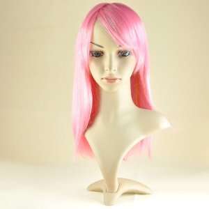   : New Pink Cosplay Short Medium Straight Party Hair Wig Wigs: Beauty