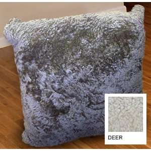  Sheepskin Curly Shorn Floor Cushion (Deer) (32 x 32 with 