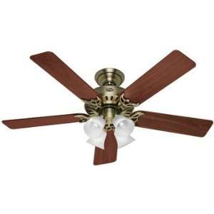   HR20182 52 in Antique Brass Ceiling Fan with Light: Home Improvement