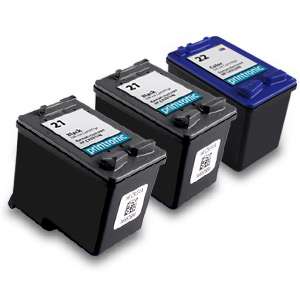 3pk Printronic For HP 21 22 C9351AN C9352AN Black Color Ink Cartridges