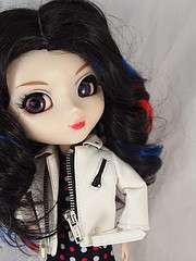 Black Curly Highlighted Wig Hair Pullip Dal 1/3 Doll  