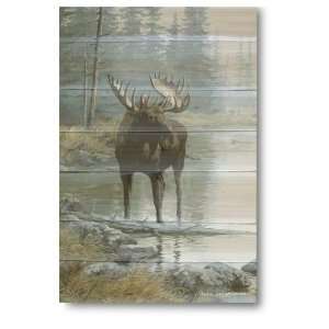  Wood Graphixs Inc. Quiet Water Moose Wall Art: Home 