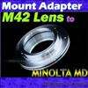 m42 lens to minolta md sr mc adapter x700 x500