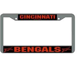   Cincinnati Bengals NFL Chrome License Plate Frame: Sports & Outdoors