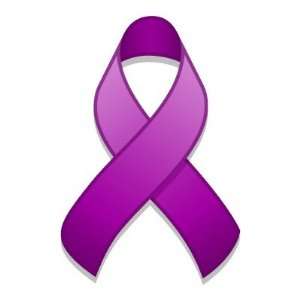  Purple Awareness Ribbon Round Sticker: Arts, Crafts 