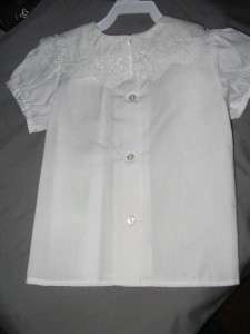   Therese Boutique Girls Shirt White DOILY Dressy Blouse 24M top  