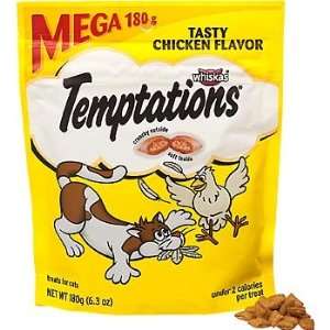WHISKAS TEMPTATIONS Treats for Cats MEGA BAG Tasty Chicken:  