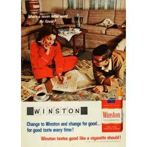  1965 Ad R J Reynolds Co Winston Cigarette Woman Smoking 