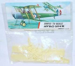Airfix 172 AVRO 504 WWI Fighter Plane Red Stripe MB`65  